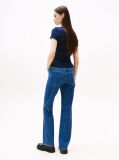 Blue Tommy Badge Ribbed Slim T-Shirt  Women