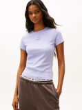 Purple Tommy Badge Ribbed Slim T-Shirt  Women