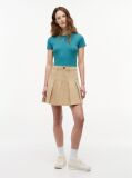 Blue Tommy Badge Ribbed Slim T-Shirt  Women