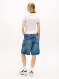 Pink Tommy Badge Ribbed Slim T-Shirt  Women