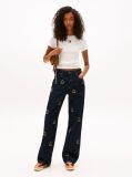 Beige Tommy Badge Ribbed Slim T-Shirt  Women