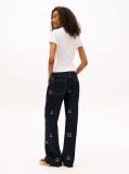 Beige Tommy Badge Ribbed Slim T-Shirt  Women