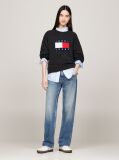 Black Mélange Relaxed Jumper with Wool  Women