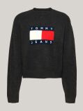 Black Mélange Relaxed Jumper with Wool  Women