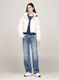 White Back Graphic Alaska Down Puffer Jacket  Women