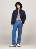 Blue High-Neck Zip-Thru Puffer Jacket  Women