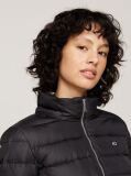 Black Faux Fur Trim Hooded Down Coat  Women