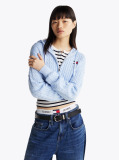 Blue Cable Knit Zip-Thru Sweatshirt  Women