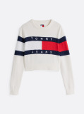 Multi Colour-Blocked Flag Relaxed Jumper  Women