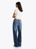 White Script Logo Cropped Slim T-Shirt  Women