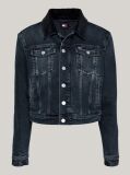 Denim Izzie Faded Padded Denim Trucker Jacket  Women