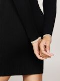 Black Metallic Stripe Mini Jumper Dress  Women