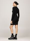 Black Metallic Stripe Mini Jumper Dress  Women