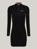 Black Metallic Stripe Mini Jumper Dress  Women