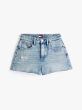 Denim Patchwork Slim Denim Shorts  Women