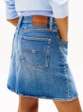 Denim Faded Denim Mini Mom Skirt  Women