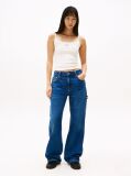 White Ribbed Slim Spaghetti Strap Top  Women