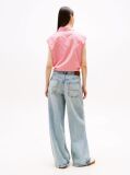 Multi Cropped Cap Sleeve Poplin Shirt  Women