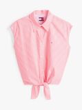 Multi Cropped Cap Sleeve Poplin Shirt  Women
