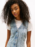 Denim V-Neck Slim Denim Mini Dress  Women
