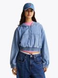 Denim Denim Cropped Hoody  Women