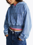 Denim Denim Cropped Hoody  Women