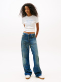 White Varsity Waffle Knit Slim T-Shirt  Women