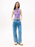 Purple Ribbed Slim Racerback Tank Top  Women