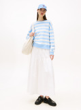 Beige Tiered Maxi Skirt  Women