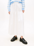 Beige Tiered Maxi Skirt  Women