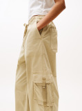 Khaki Loose Cargo Trousers  Women