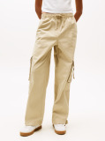 Khaki Loose Cargo Trousers  Women
