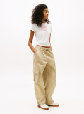 Khaki Loose Cargo Trousers  Women