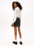 Black Pleated Denim Mini Skirt  Women