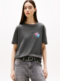 Black Relaxed Neon T-Shirt Extended  Women