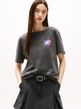 Black Relaxed Neon T-Shirt Extended  Women