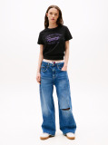Black Regular Essential Logo Tee Extended  Women