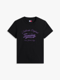 Black Regular Essential Logo Tee Extended  Women