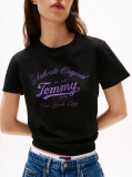 Black Regular Essential Logo Tee Extended  Women