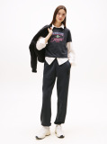 Black Regular Crest Flag Tee  Women
