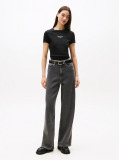Black Logo Jersey Slim T-Shirt  Women