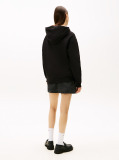 Black Diamanté Flag Relaxed Hoody  Women