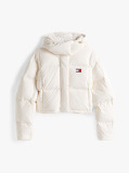 White Down Cropped Alaska Puffer Jacket  Women