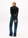 Black Tommy Flag Sequin Slim Jumper  Women