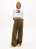 White Tommy Flag Sequin Slim Jumper  Women