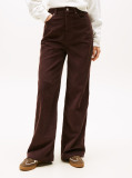 Brown Claire Corduroy High Rise Wide Leg Trousers  Women