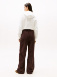 Brown Claire Corduroy High Rise Wide Leg Trousers  Women