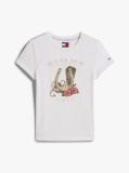 White Graphic Slim T-Shirt  Women
