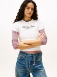 Beige Essential Slim Rib Logo T-Shirt  Women