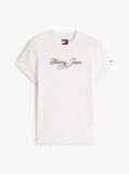 Beige Essential Slim Rib Logo T-Shirt  Women